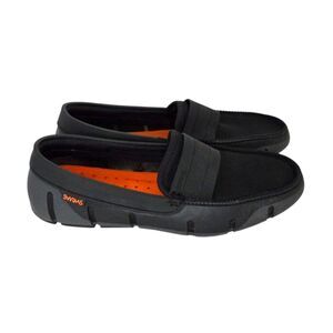 SWIMS Classic Penny Loafer Mens 8 Black Water Friendly Rubber Mesh Slip-On Shoes